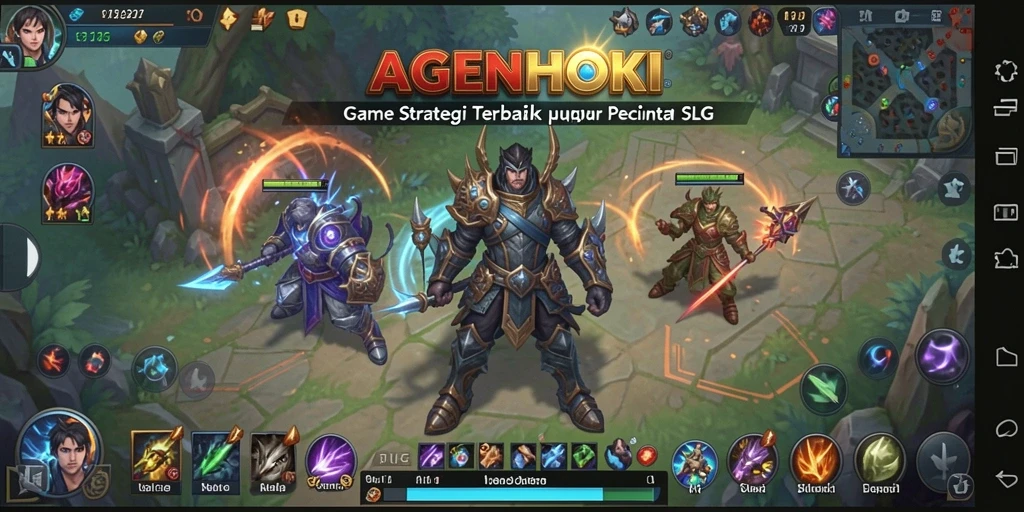 Gameplay AGENHOKI menampilkan strategi dan pembinaan kerajaan.