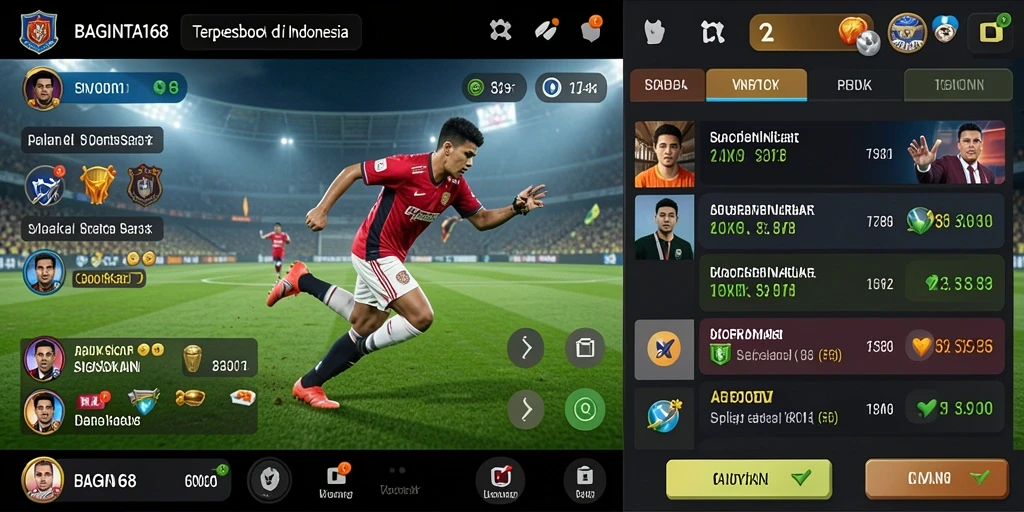 Tampilan utama aplikasi BAGINTA168 dengan fitur sportsbook interaktif.