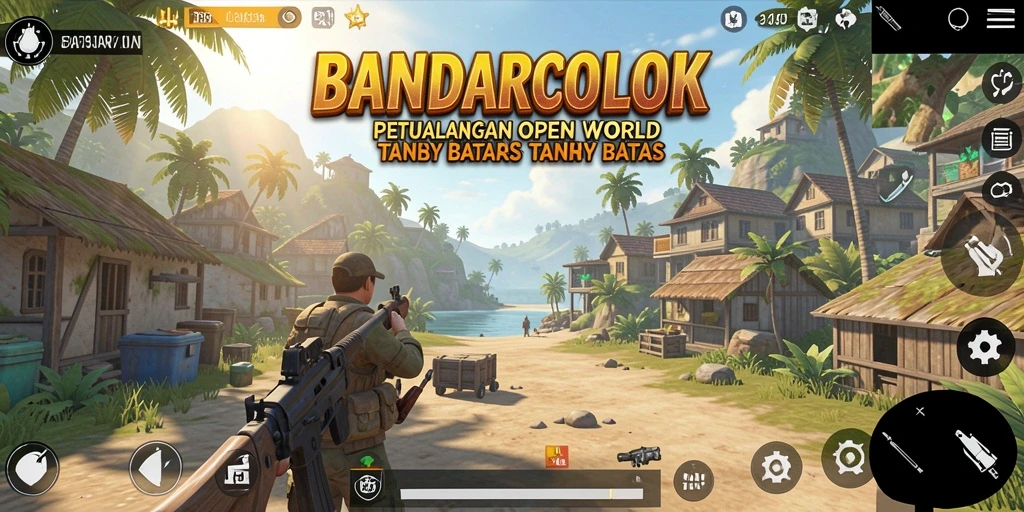 Screenshot gameplay menampilkan kebebasan eksplorasi di BANDARCOLOK.