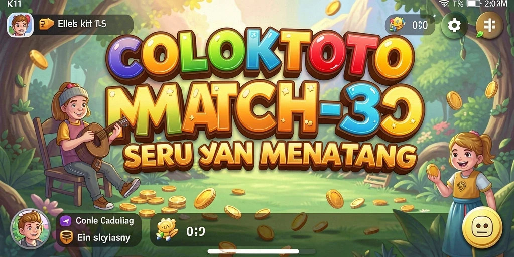 Tangkapan layar COLOKTOTO menunjukkan aksi permainan Match-3 yang seru.