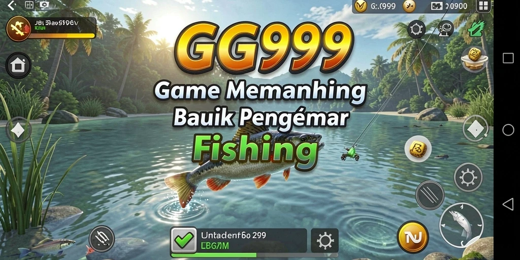 Screenshot gameplay GG999 menampilkan pengalaman memancing yang realistis.