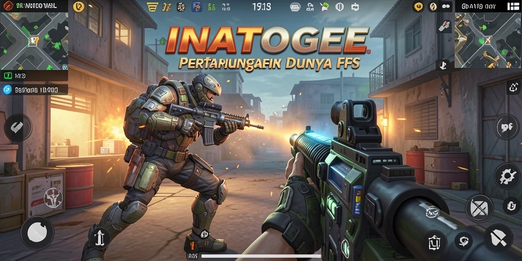 Tangkapan layar dari pertempuran seru dalam game FPS.