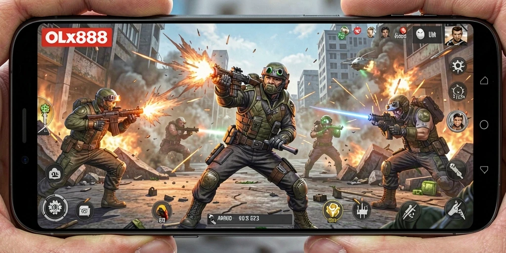 Tampilan gameplay action yang seru dan mendebarkan di OLX888.