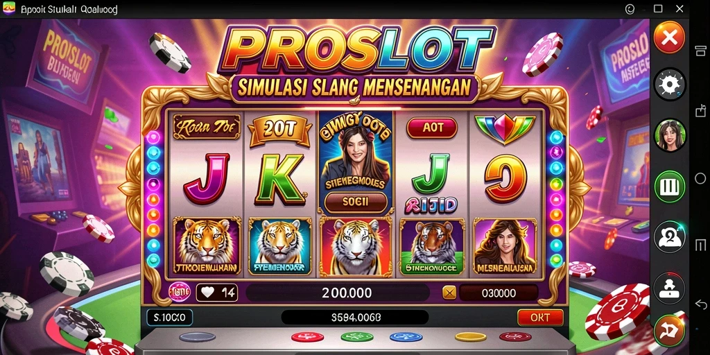 Screenshot PROSLOT menampilkan gameplay slot yang seru dan grafis yang memukau.