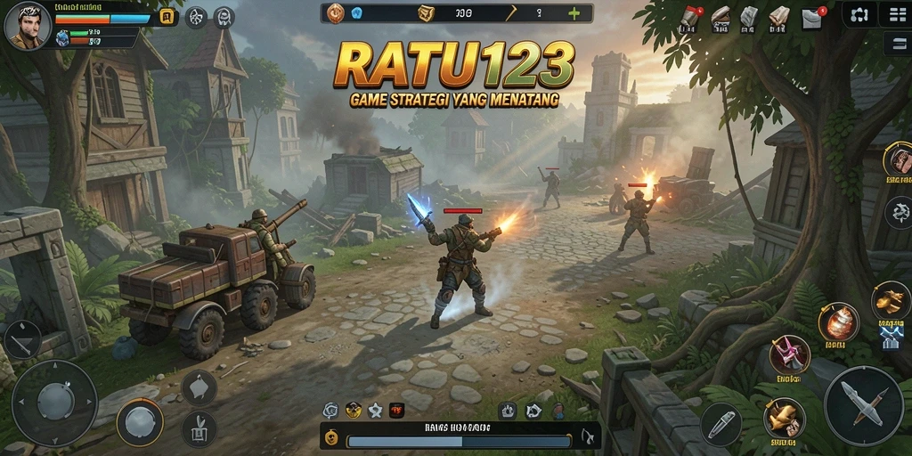 Screenshot gameplay yang menampilkan strategi dalam RATU123.