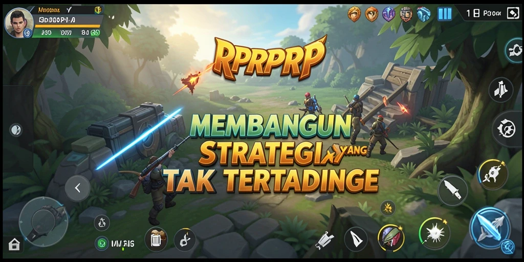 Tangkapan layar gameplay RPRPRP dengan aksi strategi yang intens.