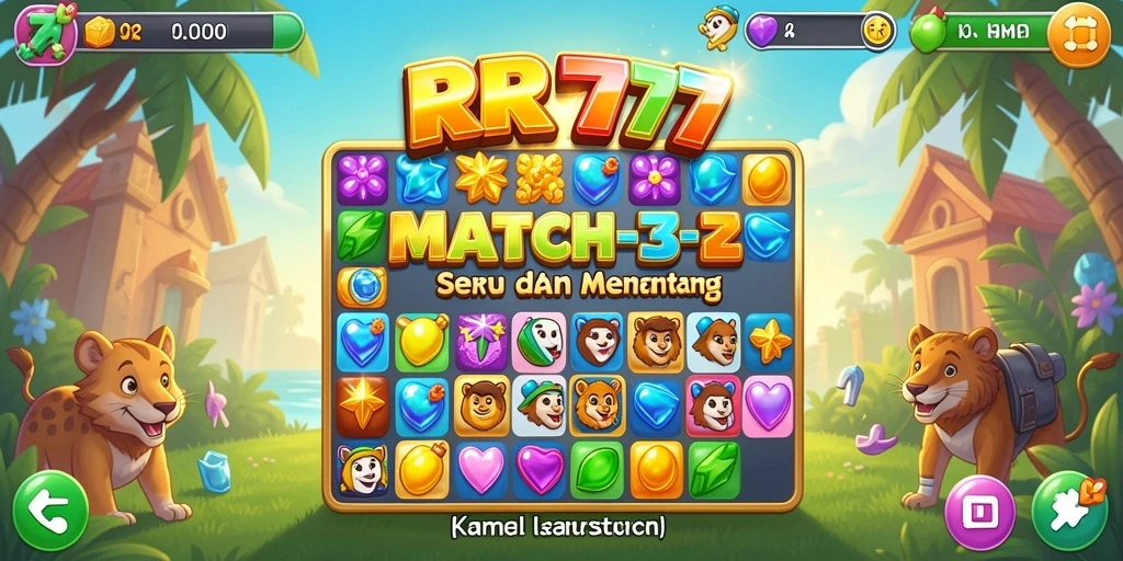Screenshot gameplay RR777 menunjukkan keasyikan mencocokkan objek.