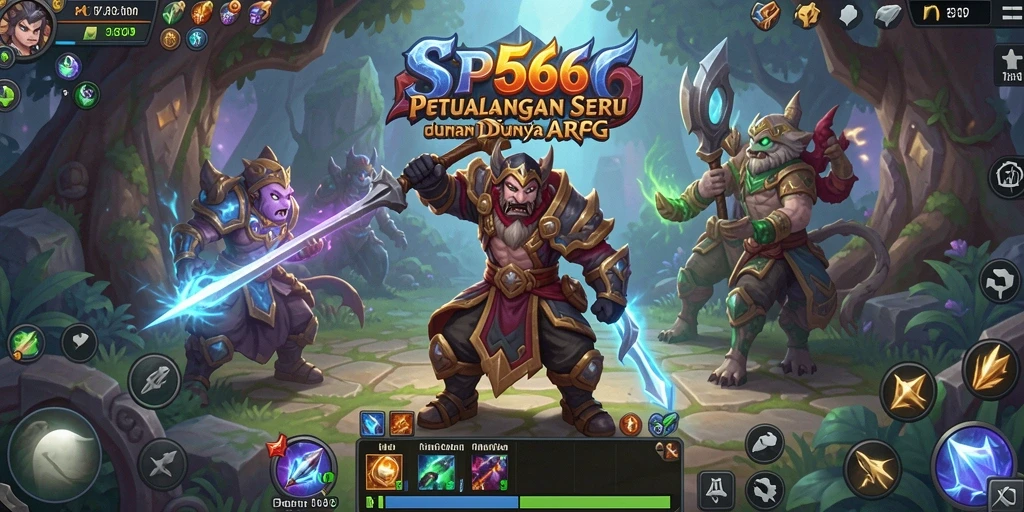 Menampilkan aksi seru dalam petualangan game ARPG.