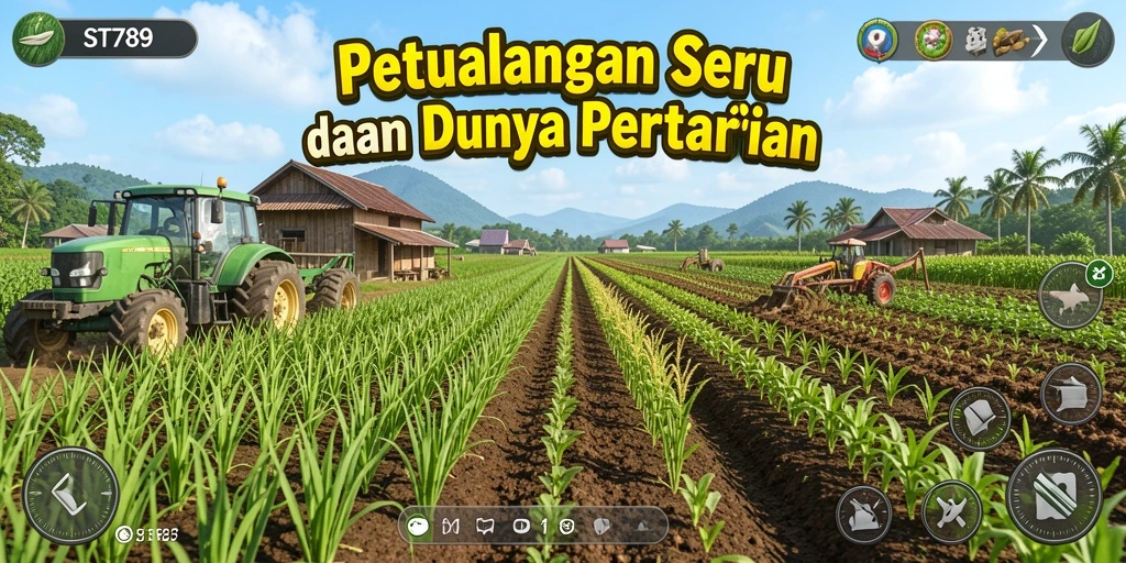 Tampilan gameplay ST789 yang menarik dan seru dalam berkebun.