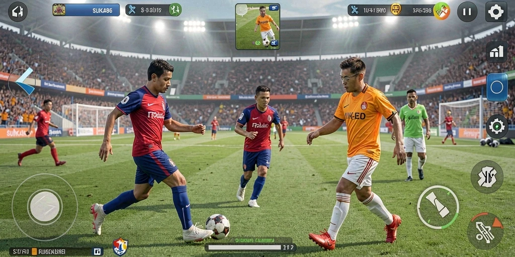 Screenshot gameplay <strong>SUKA86</strong> menunjukkan aksi seru di lapangan.
