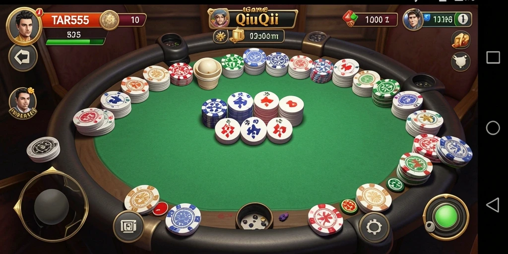 Gameplay seru dalam permainan QiuQiu TAR555.