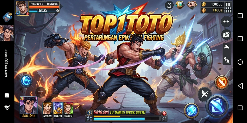 Screeshot gameplay seru dari TOP1TOTO dalam aksi pertarungan.