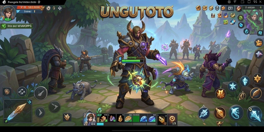 Gameplay menarik dalam UNGUTOTO yang menggambarkan aksi MMORPG.